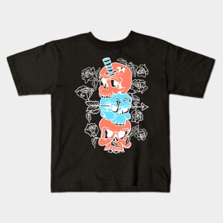 Skull totem mono Kids T-Shirt